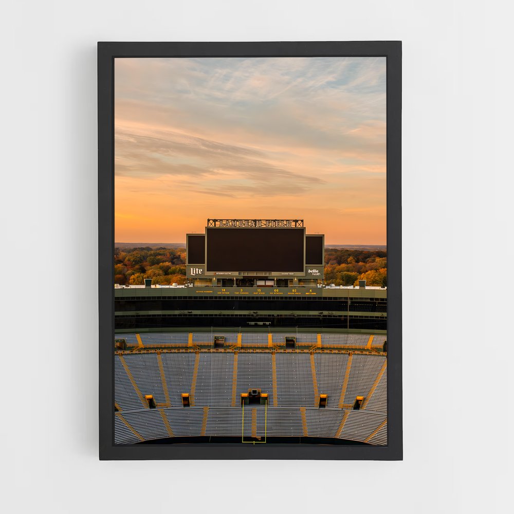 Poster Coucher de Soleil à Lambeau (vue 2)